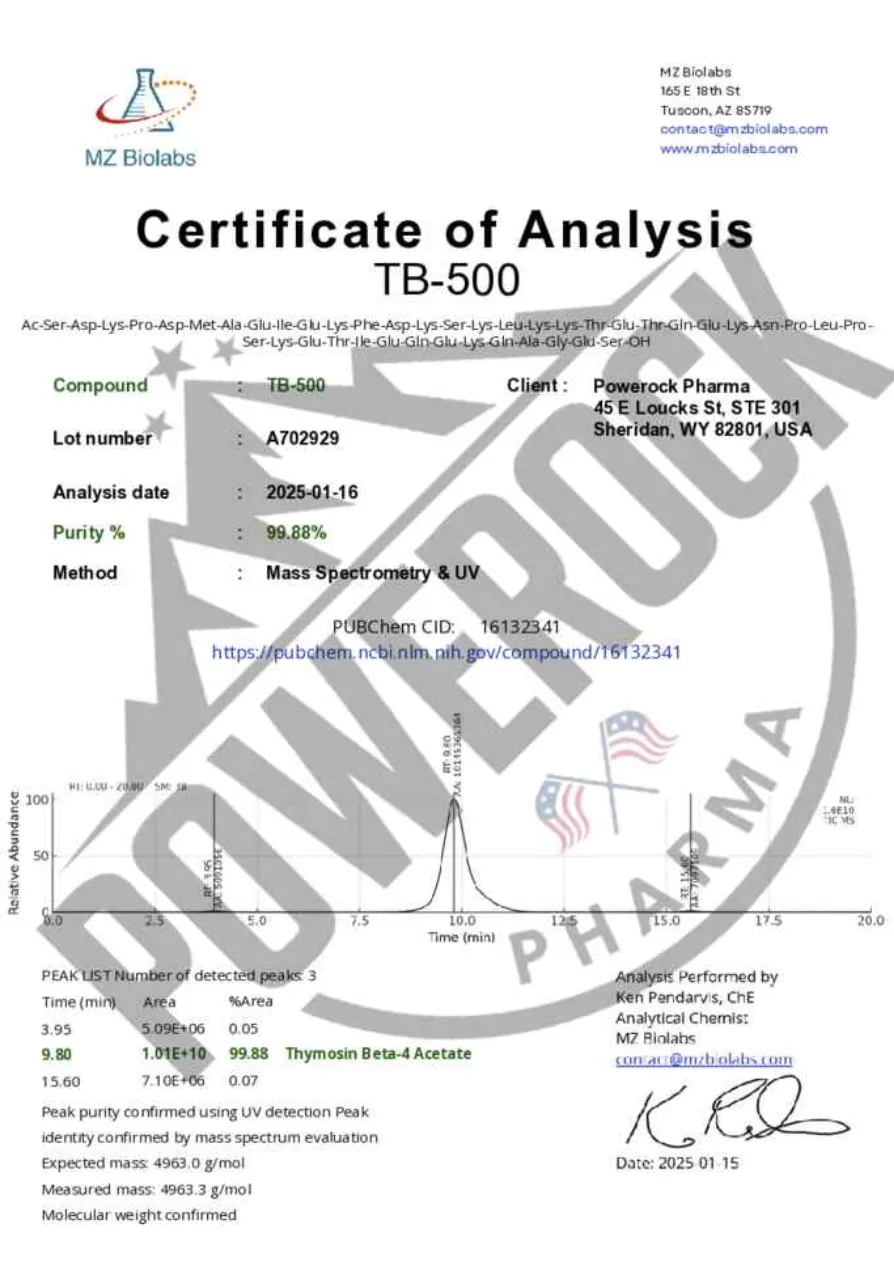 Chromatogram TB-500